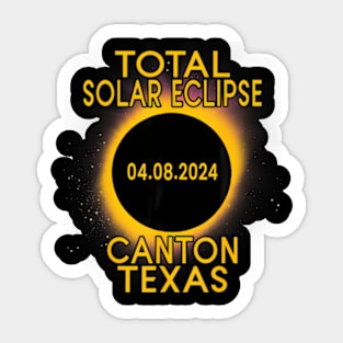 Total Solar Eclipse 2024 Canton Texas Path Of Totality Sticker